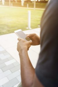 person holding phone